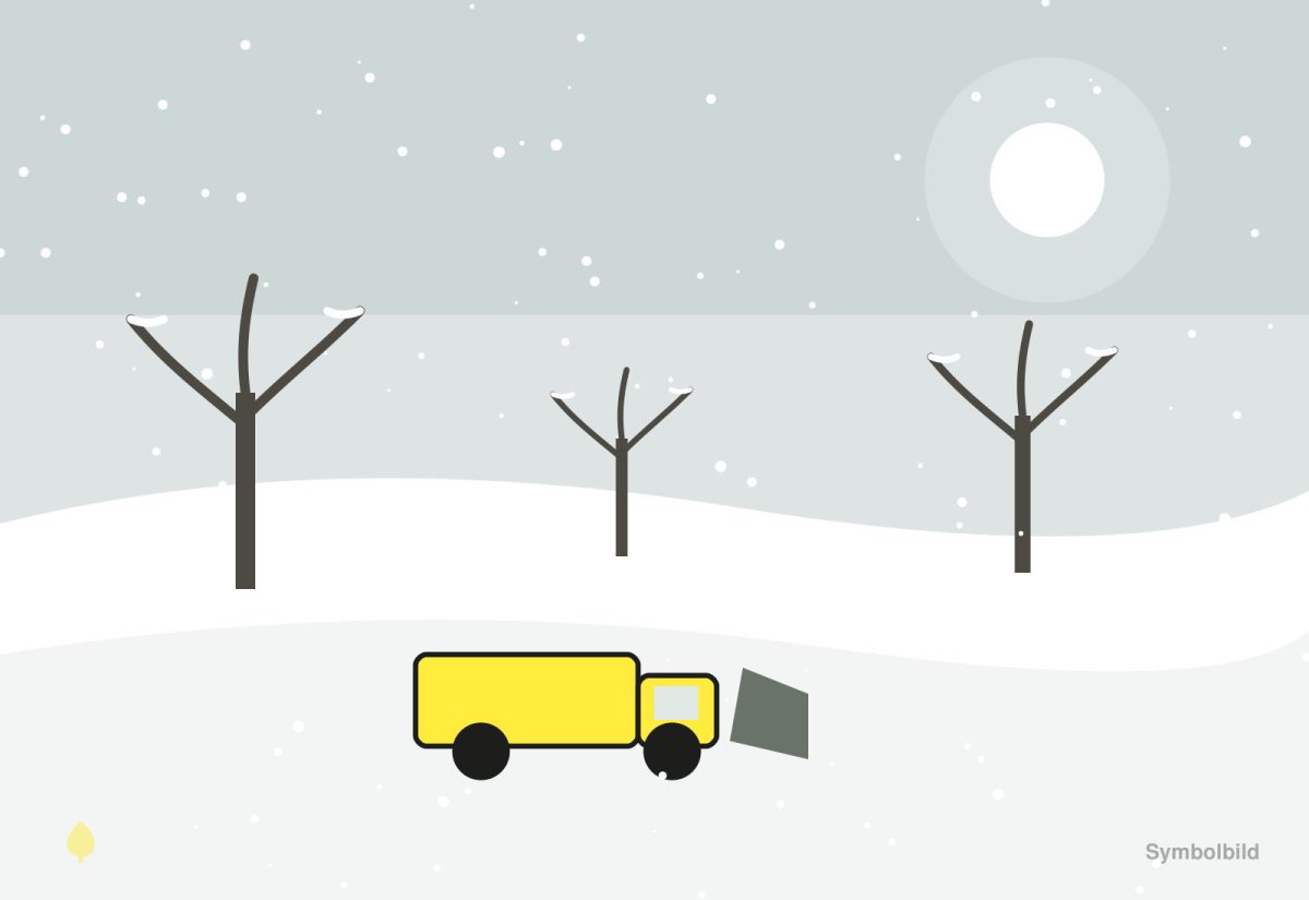 Symbolbild: Räumfahrzeug im Schnee